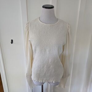 Anthropologie Smocked Top